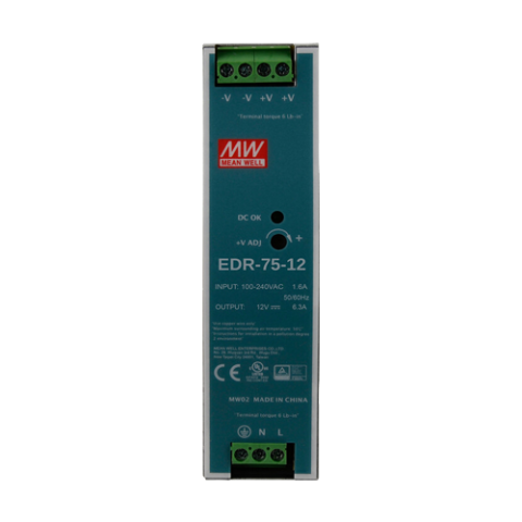 Sursa de alimentare in comutatie, 12V / 6.3A, sina DIN - MEAN WELL EDR-75-12 [3]