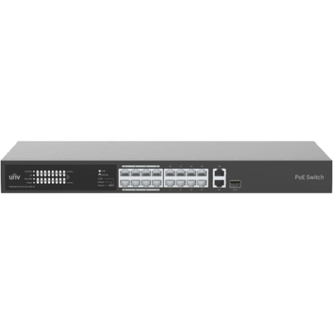 Retelistica - Switch 16 porturi PoE 100Mbps, uplink 2 x Gigabit RJ45 1 x SFP combo - UNV NSW2020-16T1GT1GC-POE-IN