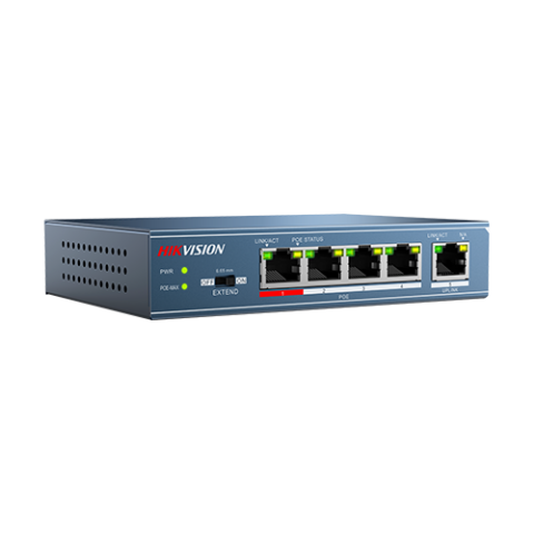 Switch 4 porturi PoE, 1 port uplink- HIKVISION DS-3E0105P-E-M [5]