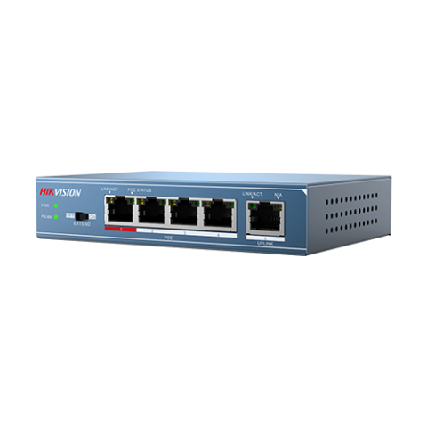 Switch 4 porturi PoE, 1 port uplink- HIKVISION DS-3E0105P-E-M [4]
