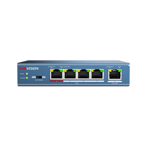 Switch 4 porturi PoE, 1 port uplink- HIKVISION DS-3E0105P-E-M [3]