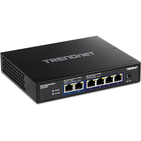 Retelistica - Switch 6 porturi, 4 x 2.5G si 2 x 10G , Fanless - TRENDnet TEG-S762