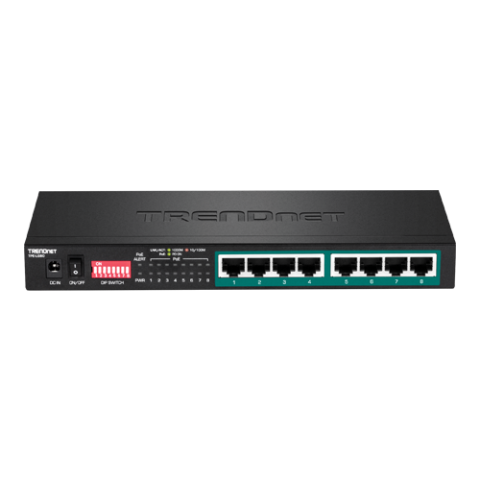 Switch 8 porturi Gigabit Long Range 200m PoE+ - TRENDnet TPE-LG80 [4]