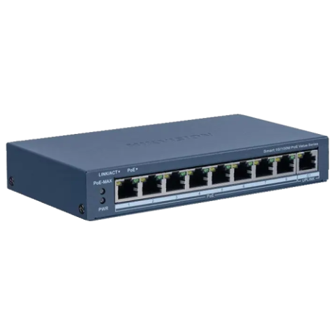 Switch 8 porturi PoE, 1 port uplink RJ45, Management - HIKVISION DS-3E1309P-EI-M [1]