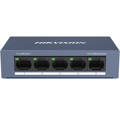 Switch L2, 5 x RJ45 10/100 Mbps, Unmanaged - HIKVISION DS-3E0105-O [1]