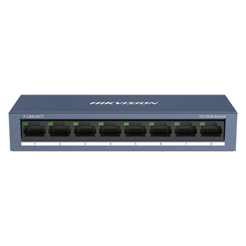 Retelistica - Switch L2, 8 x RJ45 10/100 Mbps, Unmanaged - HIKVISION DS-3E0108-O