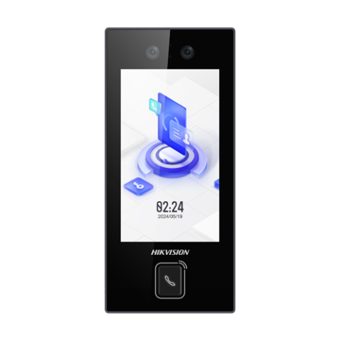 Terminal control acces recunoastere faciala, 4.5 inch touch screen, M1, WiFi, PoE - HIKVISION DS-K1T344MBWX-E1 [1]