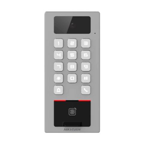 Control acces - Terminal control acces si Video-interfon, tastatura, card, Bluetooth, Wi-Fi, Alarma - HIKVISION DS-K1T502DBFWX-C