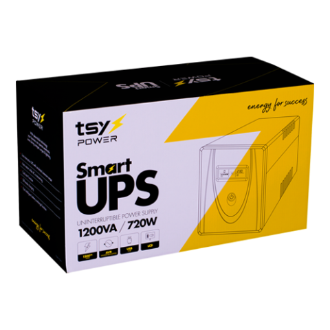 UPS TSY Power, 1200VA/720W, LCD, AVR-repornire automata, Management, 4 x Schuko, 2 x RJ45, 1 X USB type B TSY-MP-1K2-LCD [2]