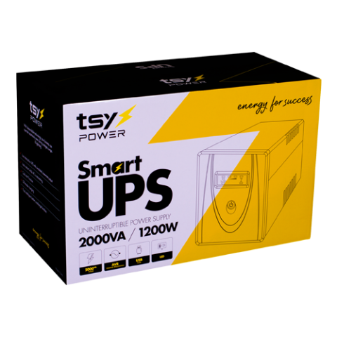 UPS TSY Power, 2000VA/1200W, LED, AVR-repornire automata, Management, 4 x Schuko, 2 x RJ45, 1 X USB type B TSY-MP-2K0-LED [2]