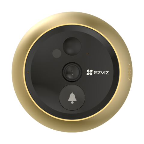 Vizor electronic smart, Wi-Fi, FullHD, monitor 4.3 inch, sonerie, acumulator 4600mAh, Auriu - EZVIZ CS-DP2C-Golden [7]