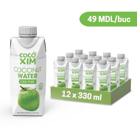 Apă de cocos - Apă de Cocos Cocoxim 100% Pură / 0.33 L / Cutie 12 bucăți
