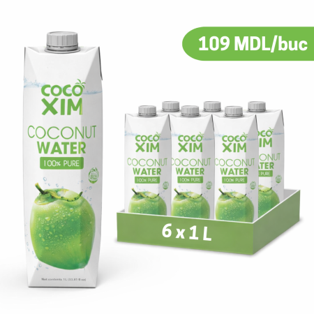 Apă de cocos - ⁠Apă de Cocos Cocoxim 100% Pură / 1 L / Cutie 6 bucăți