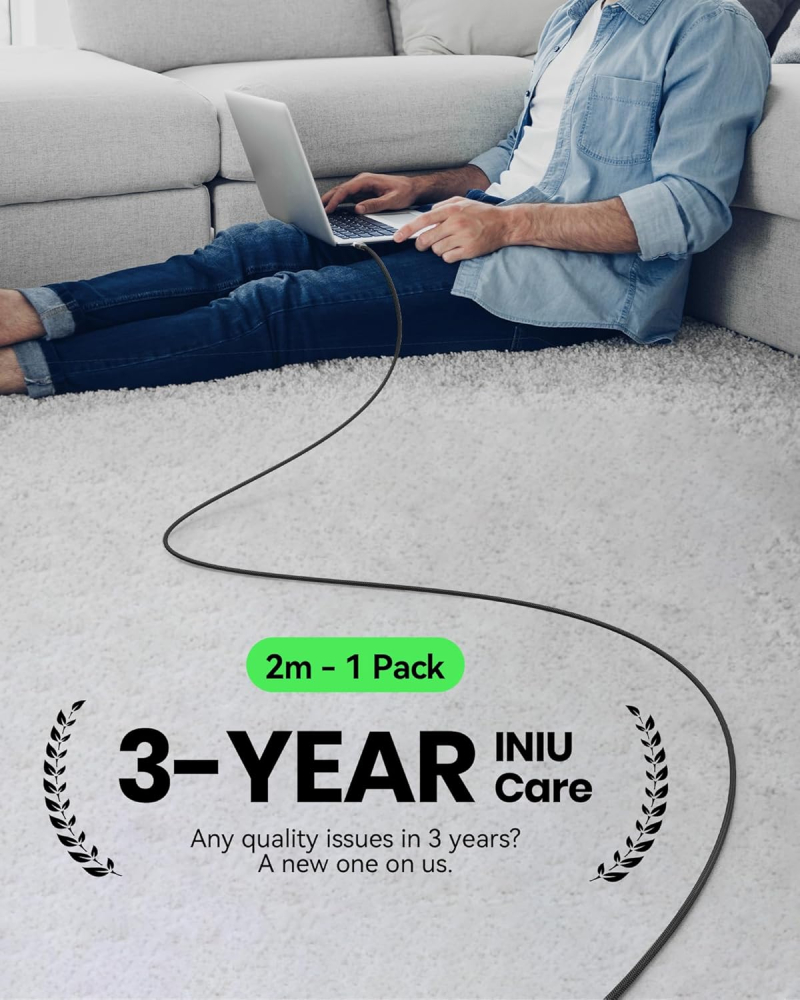 Cablu INIU USB-C la USB-C - 2 m [7]