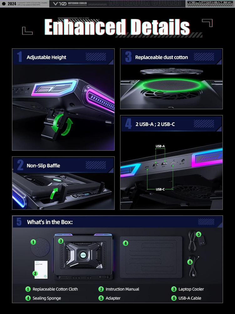 Cooler Laptop Ilano V10 RGB [6]
