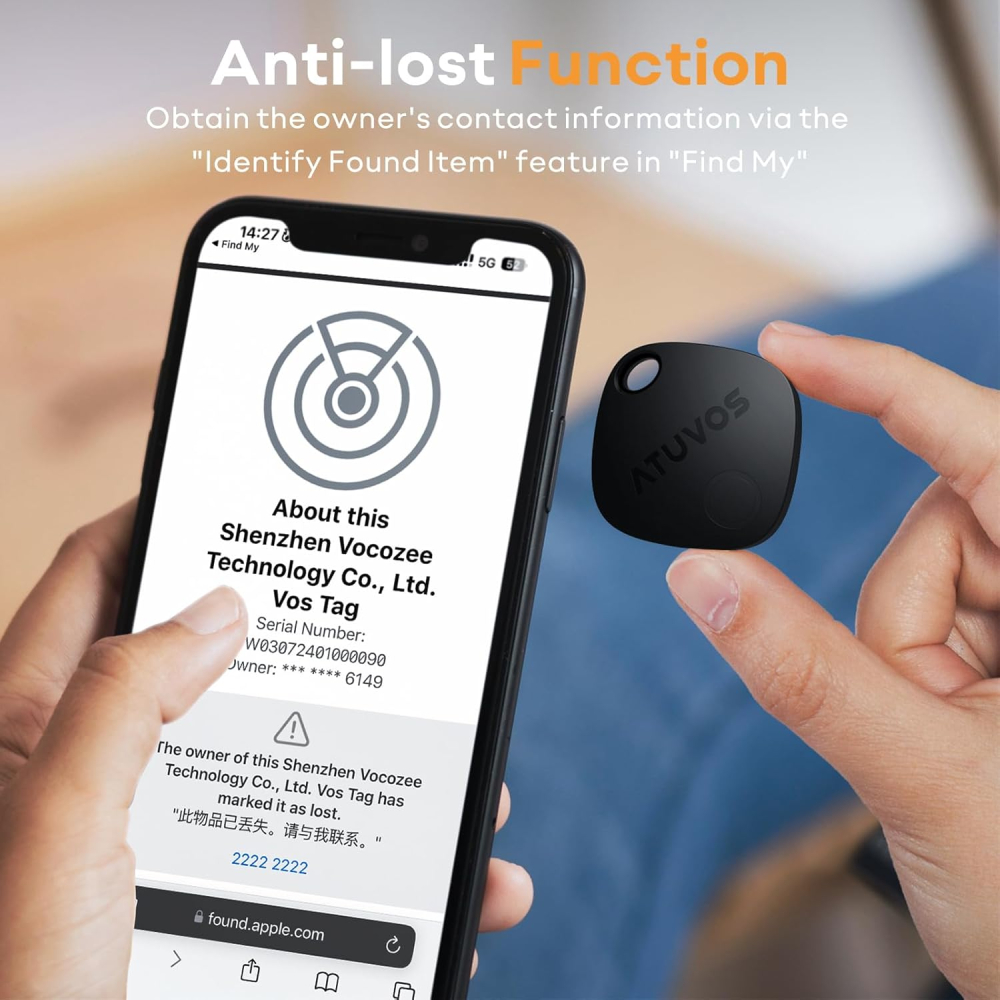 Set 4 Trackere Atuvos Air Tag Key Finder [6]