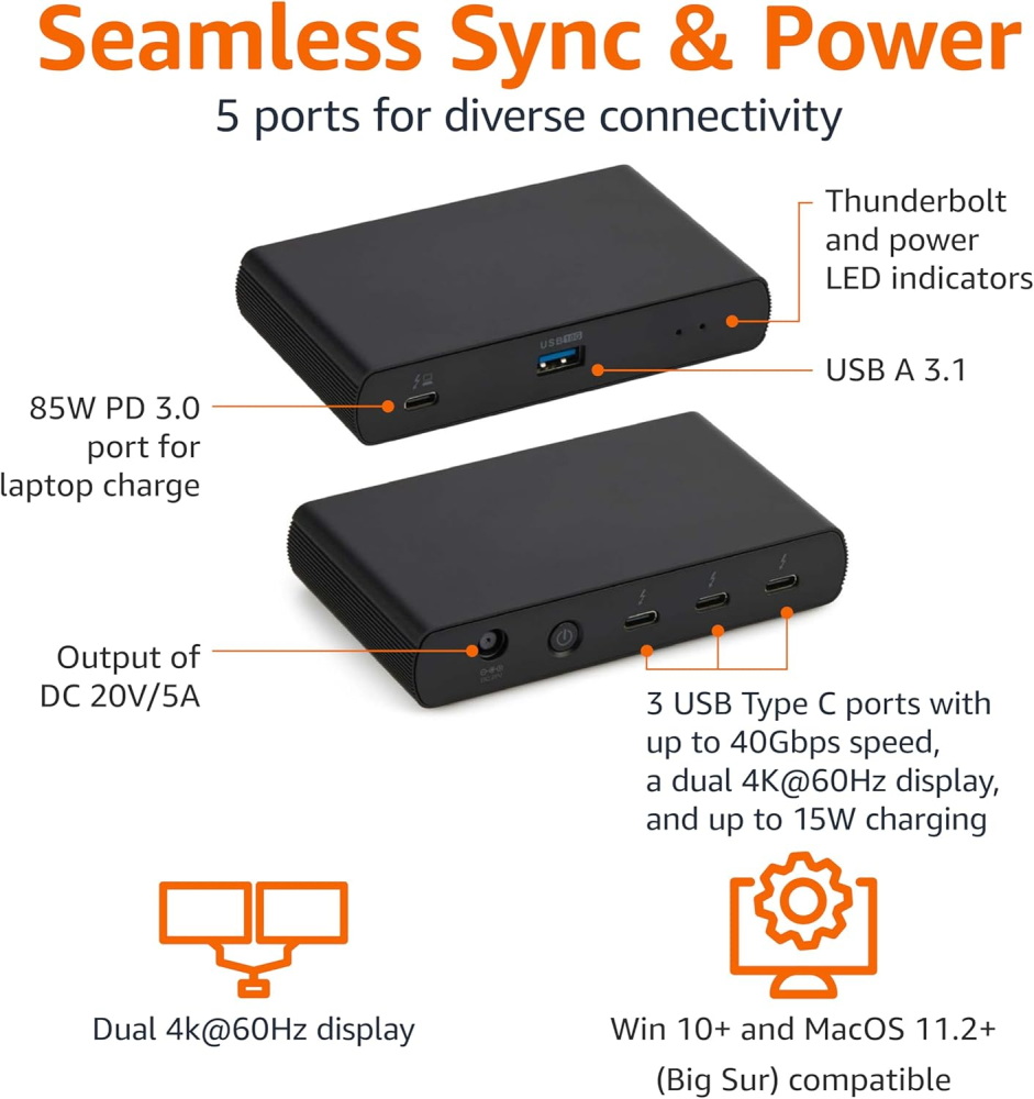 Statie de Docking Amazon Basics Thunderbolt [3]