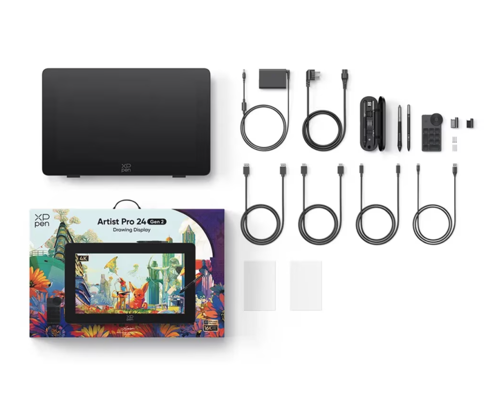 XP-PEN Artist 24 Pro Gen 2 4k 23.8", IPS, 16:9, 3840x2160, 5080 LPI, PS 16384, 220 RPS, Negru [11]
