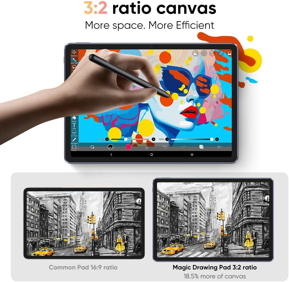 Tableta grafica XP-PEN Magic Drawing Pad, 12.2'', 16K X3 Pro Smart Chip Stylus, Baterie 8000mAh, IPS, 16:9, 2160 x 1440, 2540 LPI, PS 16384, Negru [7]