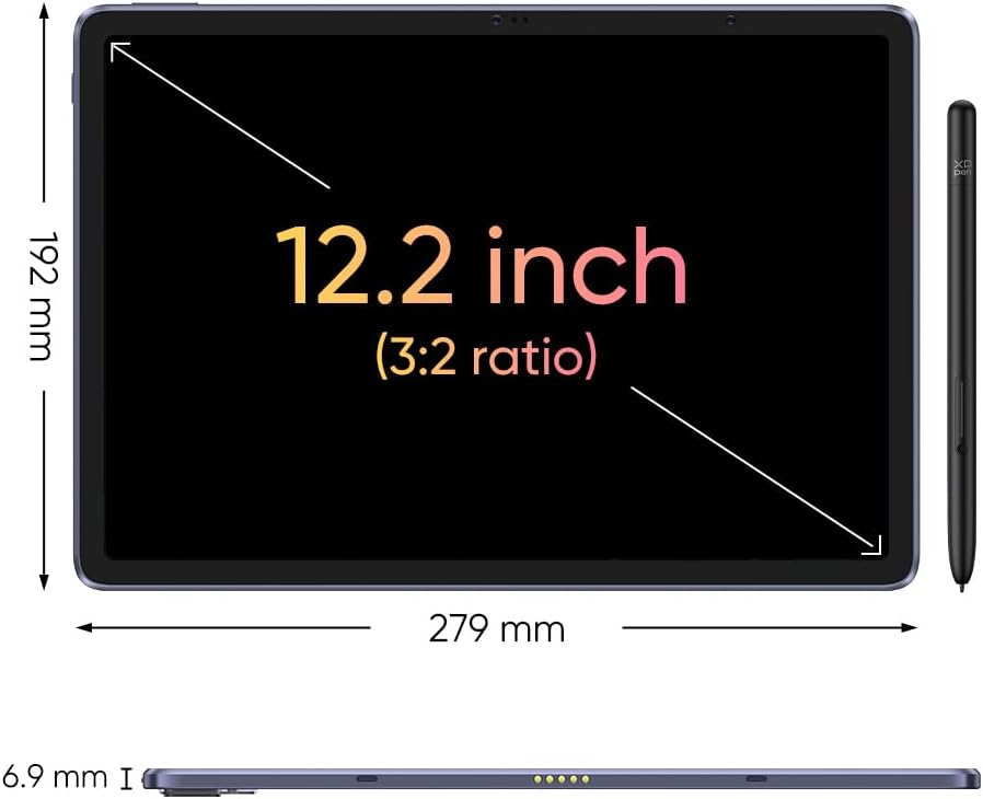 Tableta grafica XP-PEN Magic Drawing Pad, 12.2'', 16K X3 Pro Smart Chip Stylus, Baterie 8000mAh, IPS, 16:9, 2160 x 1440, 2540 LPI, PS 16384, Negru [2]