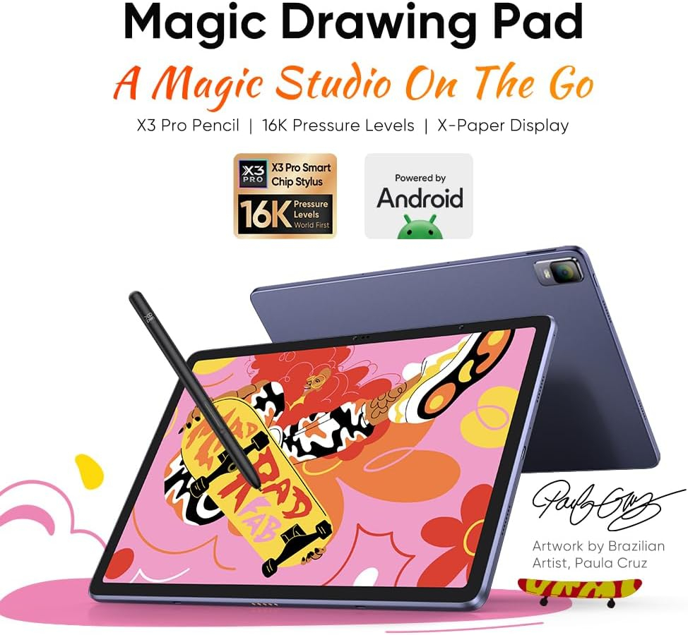 Tableta grafica XP-PEN Magic Drawing Pad, 12.2'', 16K X3 Pro Smart Chip Stylus, Baterie 8000mAh, IPS, 16:9, 2160 x 1440, 2540 LPI, PS 16384, Negru [3]
