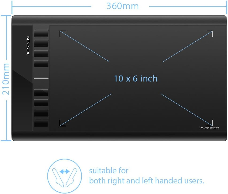 Tableta grafica XP-PEN Star 03 v2, 10x6", USB, 8 Butoane, 8192 niveluri presiune, include Pen-Stand, 8 varfuri de rezerva [2]