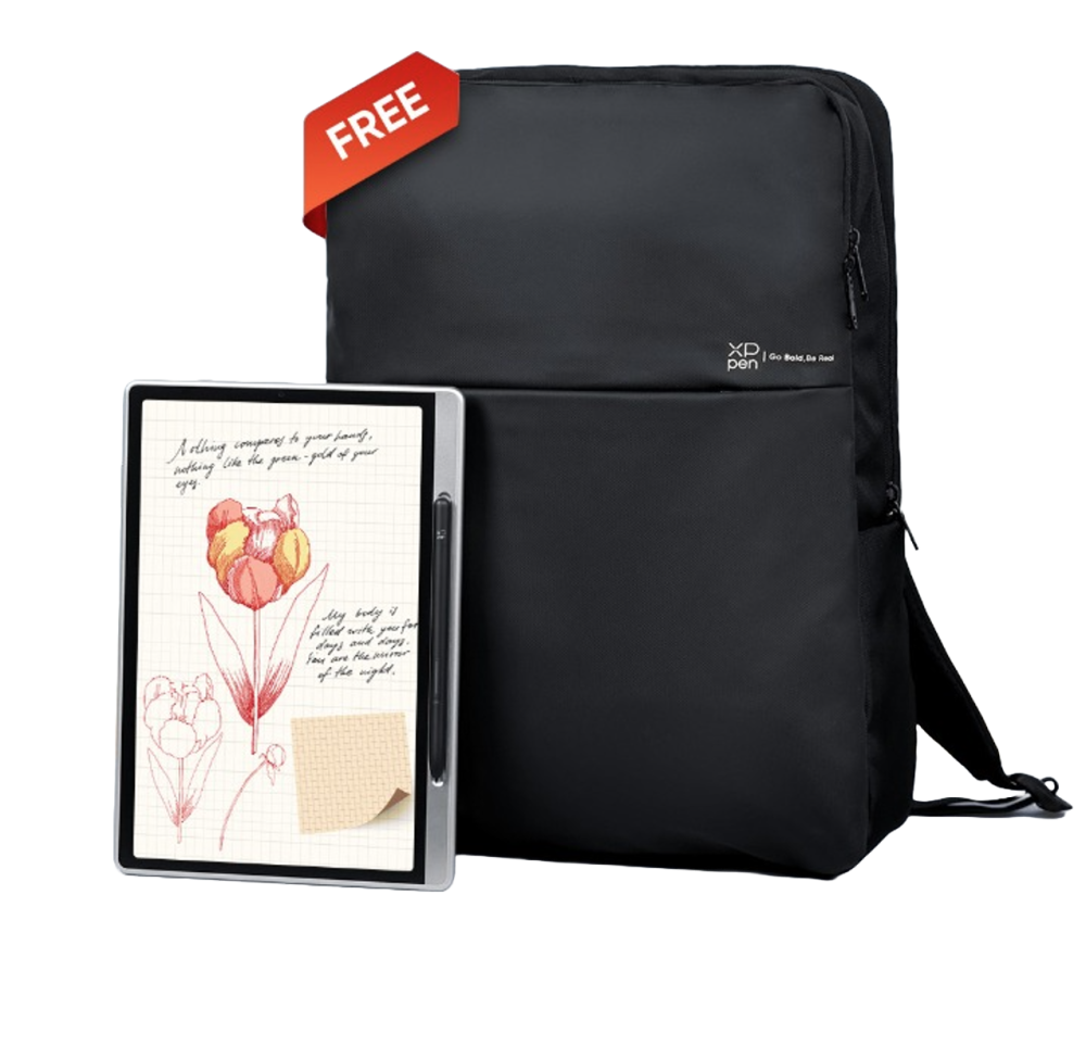 Tableta Xp-Pen Magic Note Pad, 3-in-1 cu Ecran Color de 10.95 Inchi, Stylus X3 Pro 16k, Trei Moduri de afisare, Rezolutie 1200x1980, Baterie 8000mAh, Sistem de operare Android 14 + Rucsac XP-Pen Rezis [2]