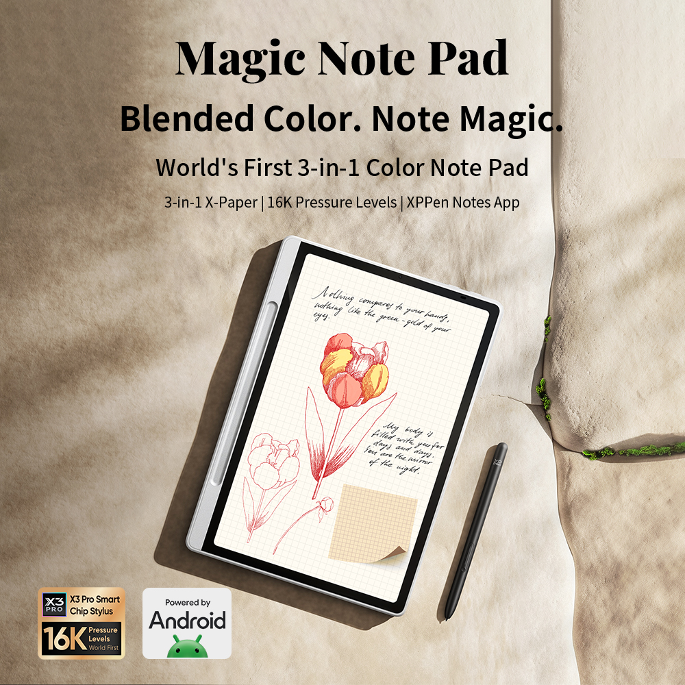 Tableta Xp-Pen Magic Note Pad, 3-in-1 cu Ecran Color de 10.95 Inchi, Stylus X3 Pro 16k, Trei Moduri de afisare, Rezolutie 1200x1980, Baterie 8000mAh, Sistem de operare Android 14 [2]