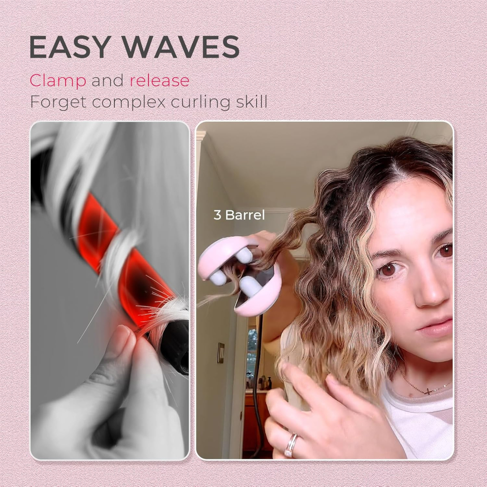 TYMO Rovy Compact Wave Iron - 25mm - Roz [2]