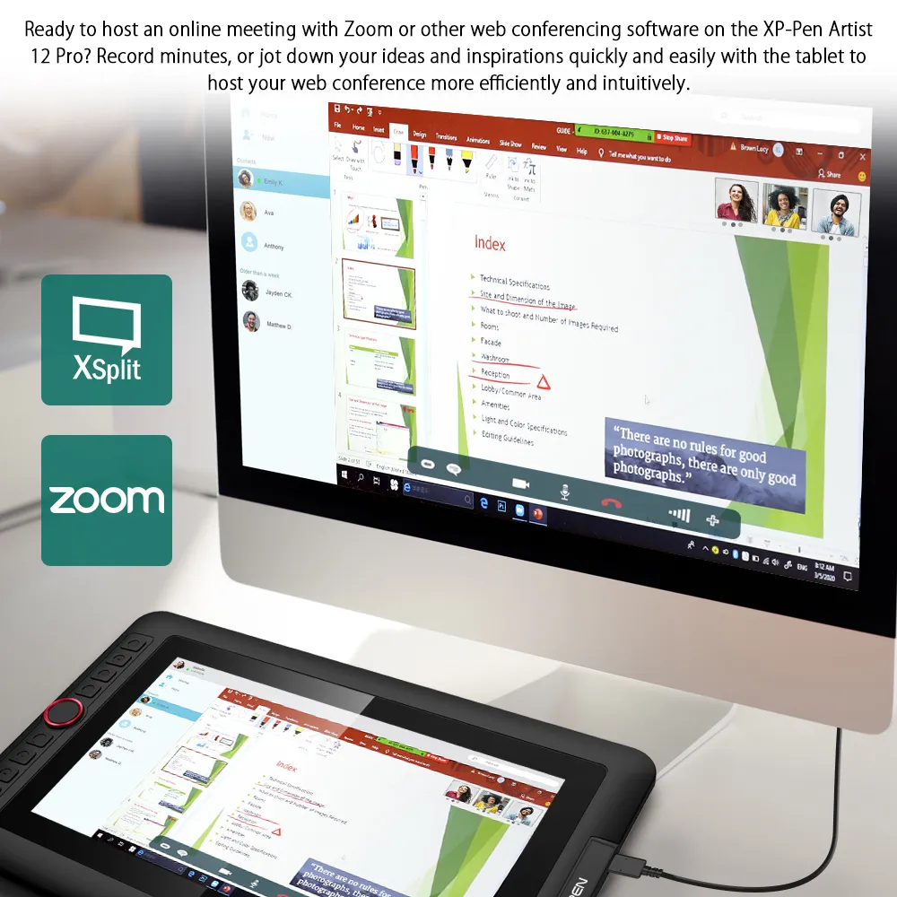 XP-PEN Artist 12 Pro, 11.6" FHD, TILT, 8192 niveluri presiune, include Artrage 5, Manusa, 8 varfuri de rezerva [4]