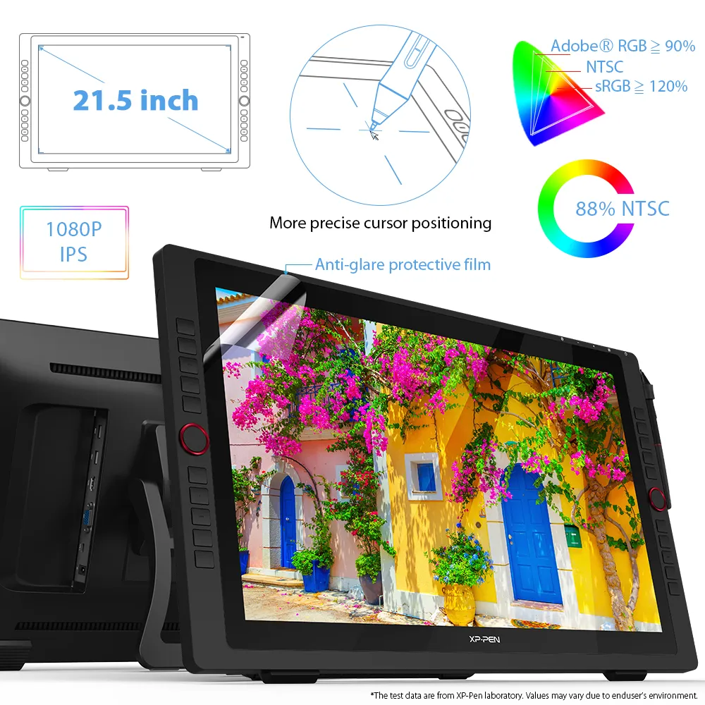 XP-PEN Artist 22R PRO, 21.5" FHD, 82% RGB, include Stand Ajustabil, Artrage 5, Manusa, 8 varfuri de rezerva, TYPE-C [9]
