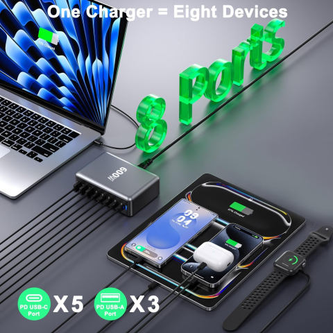 Incarcator sccvee USB-C - 8 Porturi [3]