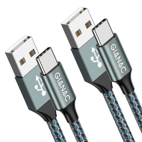 Telefoane mobile & accesorii - Set 2 Cabluri GIANAC USB-A la USB-C - 2 m