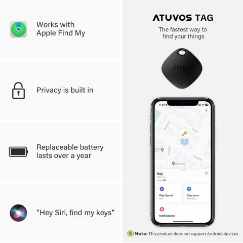 Set 4 Trackere Atuvos Air Tag Key Finder [7]