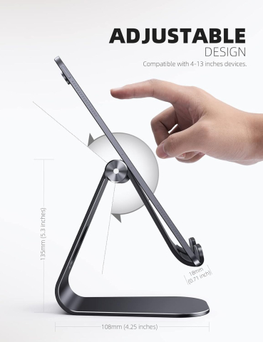 Stand Tableta si Telefon Lamicall - Negru [4]