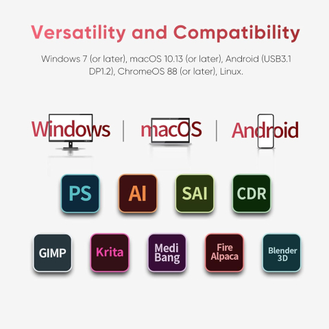XP-PEN Artist 15.6 Pro V2, 16K X3 Pro Smart Chip Stylus, 99% sRGB, IPS, 16:9, 1920 x 1080, 5080 LPI, PS 16384, 200 RPS, Negru [6]