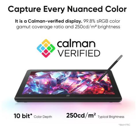 XP-PEN Artist 19 Pro Gen 2 4K, 16K X3 Pro Pen, 99.8% sRGB, IPS, 16:9, 3840x2160, 5080 LPI, PS 16384, 220 RPS, Negru [4]