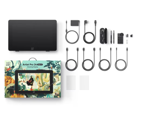 XP-PEN Artist 24 Pro Gen 2 165Hz 23.8", IPS, 16:9, 2560x1440, 5080 LPI, PS 16384, 220 RPS, Negru [10]