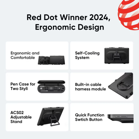 XP-PEN Artist 24 Pro Gen 2 4k 23.8", IPS, 16:9, 3840x2160, 5080 LPI, PS 16384, 220 RPS, Negru [9]