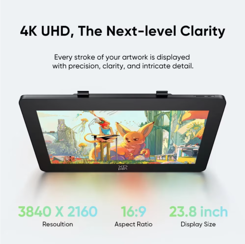 XP-PEN Artist 24 Pro Gen 2 4k 23.8", IPS, 16:9, 3840x2160, 5080 LPI, PS 16384, 220 RPS, Negru [2]