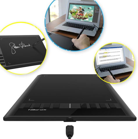 Tableta grafica XP-PEN Star 03 v2, 10x6", USB, 8 Butoane, 8192 niveluri presiune, include Pen-Stand, 8 varfuri de rezerva [5]