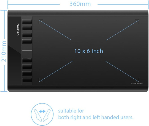 Tableta grafica XP-PEN Star 03 v2, 10x6", USB, 8 Butoane, 8192 niveluri presiune, include Pen-Stand, 8 varfuri de rezerva [1]