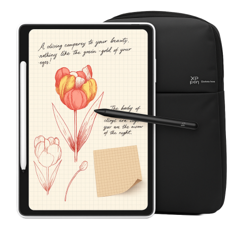 Tablete grafice - Tableta Xp-Pen Magic Note Pad, 3-in-1 cu Ecran Color de 10.95 Inchi, Stylus X3 Pro 16k, Trei Moduri de afisare, Rezolutie 1200x1980, Baterie 8000mAh, Sistem de operare Android 14 + Rucsac XP-Pen Rezis