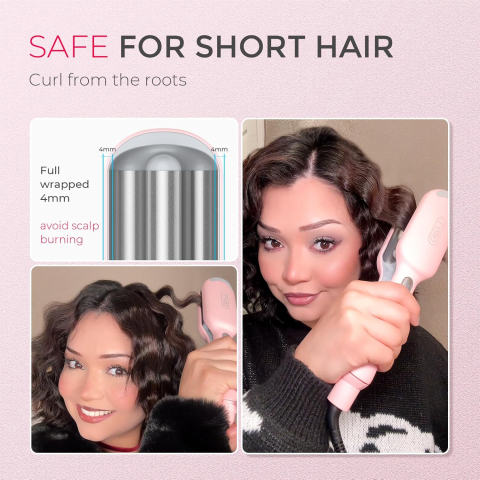 TYMO Rovy Compact Wave Iron - 25mm - Roz [4]