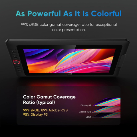 XP-PEN Artist 13.3 Pro V2, 16K X3 Pro Smart Chip Stylus, 99% sRGB, IPS, 16:9, 1920 x 1080, 5080 LPI, PS 16384, 200 RPS, include stand portabil si cablu 3-in-1 [5]
