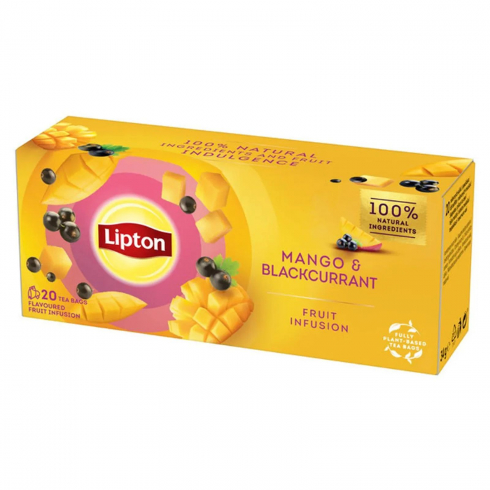Ceai de fructe Lipton cu mango si coacaze negre, 20 plicuri [1]