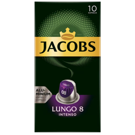Cafea capsule - Capsule Jacobs Espresso Lungo 8 Intenso, 10 cps