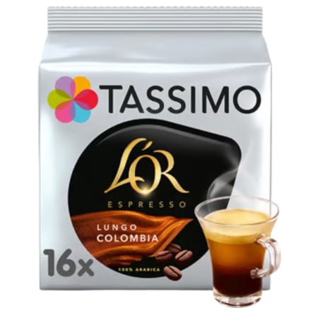 Cafea capsule - Capsule Tassimo L'OR Lungo Colombia, 16 cps