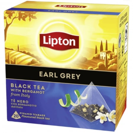 Ceai - Ceai negru Lipton Earl Grey, 20 plicuri