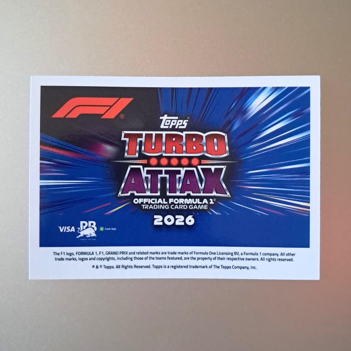 Arvid Lindblad #276 – Signature Style – VISA Cash App Racing Bulls – Topps Turbo Attax 2026 [2]
